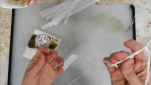 Трава и веточки из вафельной бумаги