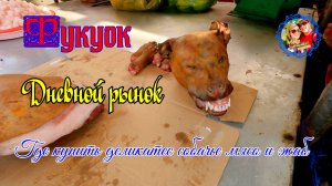 Фукуок/Дневной рынок/Деликатес из собаки