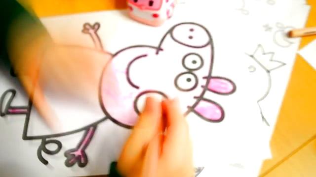 Раскраска для детей СВИНКА ПЕППА Peppa pig coloring for kids Развлекательное видео смотреть онлайн