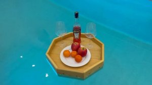 Плавающий столик для напитков для Купели, Фурако,  Банного чана или Бассейна | Плавающий поднос