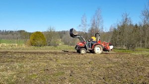 Минитрактор Yanmar AF-180. Транспортировка и фрезерование огорода.