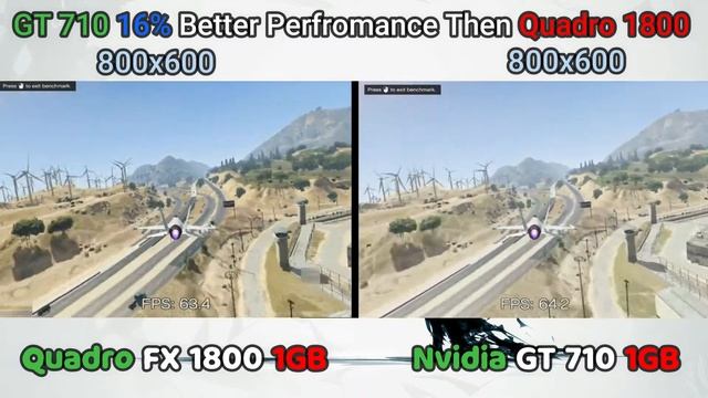 Nvidia GT 710 Vs Quadro Fx 1800 GTA V Benchmark смотреть онлайн