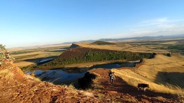 Одиночный поход с ночевкой на сундуки (Хакасия) с собакой. Часть1.