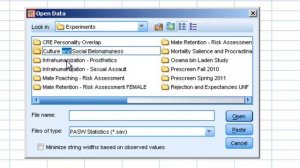 Importing Data from Excel into SPSS/PASW