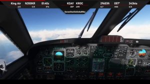 MSFS 2020 | Black Square Analog King Air | KDAY to KROC | Vatsim