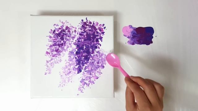 (141) How to draw wisteria flowers with Baskin Robbins spoon _ Fluid acrylic _ Designer Gemma77 смотреть онлайн