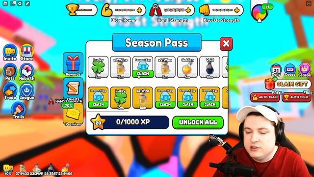 FREE MAXED SEASON 1 PASS CODES IN ROBLOX ARM WRESTLE SIMULATOR CODES смотреть онлайн