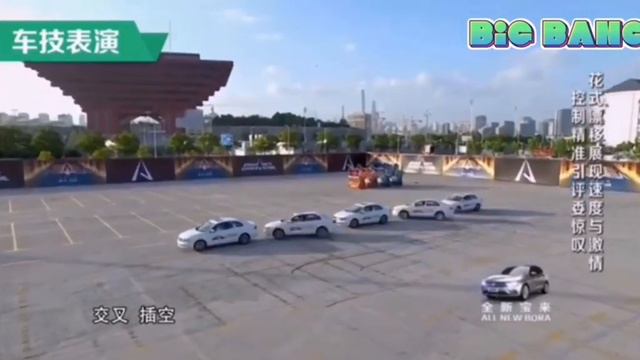 Удивительные трюки на авто китайскими профессионалами