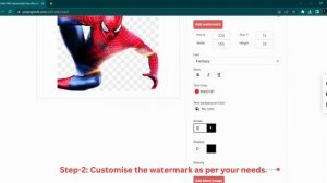 Add online watermark on PNG file.