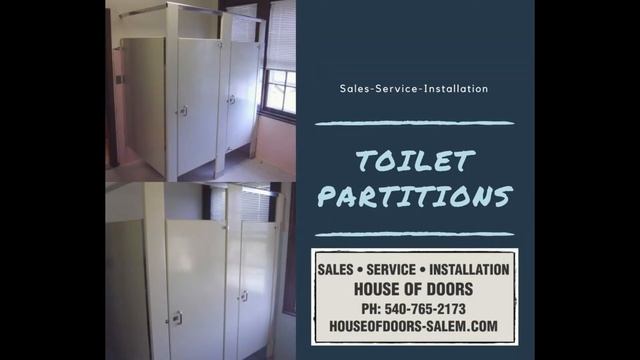 Toilet Partitions sold serviced and installed by House of Doors Roanoke VA