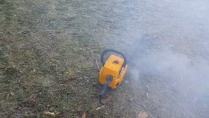 Partner R 16 vintage chainsaw Motorsäge very first smokey run