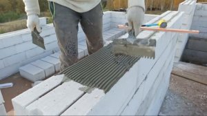 18 Кладем Вместе с Вами блоки Средней Несущей Стены (Газобетон)