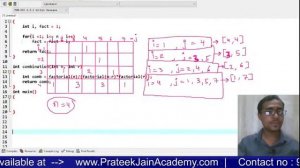 Pascals Triangle Program in C by Prateek Jain