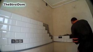█ Укладка ФАРТУКА плитки на КУХНЕ и конечный результат