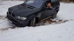 bmw x5 e53 тест по снегу