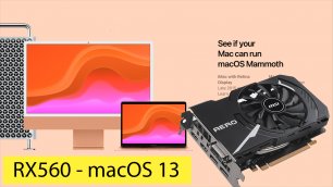 Видеокарта Radeon RX 560 и macOS 13. Как будут работать? Hackintosh