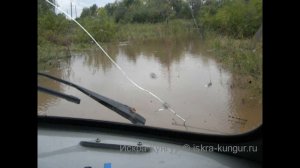 В Кунгурском районе затопило дорогу к деревне Хохлово