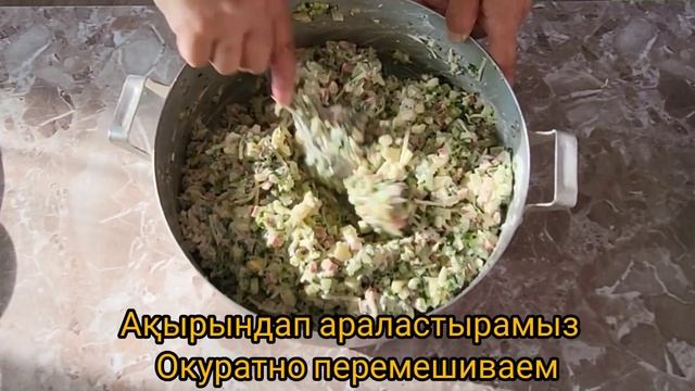 Окрошка на воде с майонезом Это вкусно!!! Окрошка казакша!