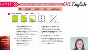 Unit 81 Количественные местоимения в английском: ALL, MOST, SOME, ANY, NO | OK English Elementary
