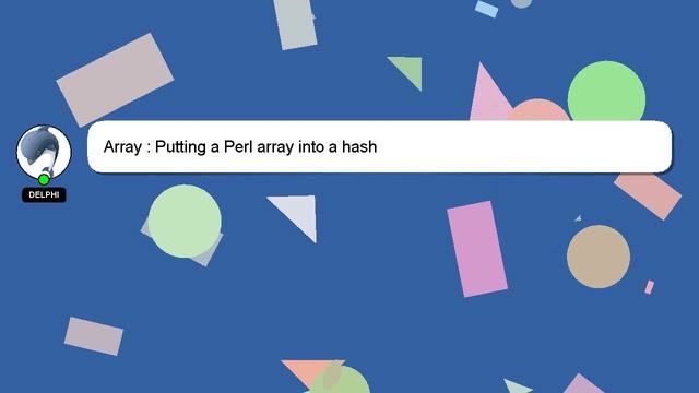 Array : Putting a Perl array into a hash смотреть онлайн
