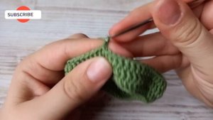 Ровный шов при круговом вязании столбиками с накидом. Invisible join for double crochet