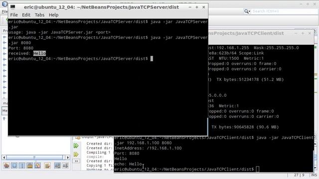 Simple Java example of TCP Client/Server communication смотреть онлайн