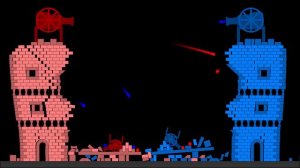 Castle Destruction 3 - Marble Race in Algodoo