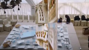 Оформление фуршетного стола для выступления  в Корее