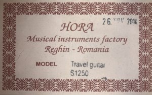 Гитара Hora S1250 Travel - Импровиз ( Походная Гитара ).
