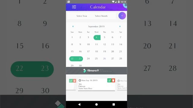 Custom Calendar, Event Page With Month and Year Filter and Color Pallet (React-Native) смотреть онлайн