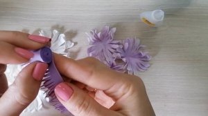 Фантазийный цветок на резинке из фоамирана 1 мм. DIY flower foam.