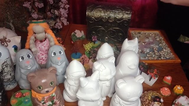 Вязаный пальчиковый театр, бисерные деревья,копилки.Всё своими руками.Обзор поделок смотреть онлайн