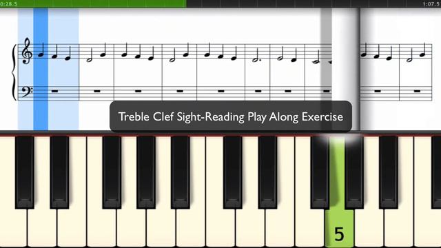 Faiso Dodo: Treble Clef Sight-Reading Exercise for Piano (Synthesia) смотреть онлайн