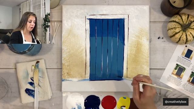Vintage Wooden Door | Beginner Step-by-Step Acrylic Paint Tutorial Live Stream | Creatively смотреть онлайн