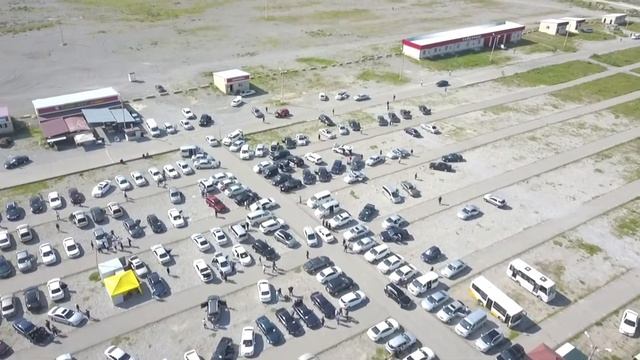 Сьёмка с дрона: Авто - Рынок за городом Шымкент. смотреть онлайн