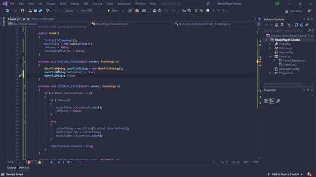 C# Beginner Project: Code a Modern Music Player - Easy tutorial!