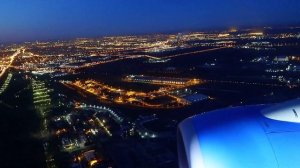 Вечерняя посадка в Пулково Boeing 737-800 Победа