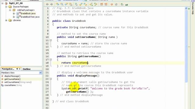 F1L2@4 GradeBook java   class with an instance variable and methods