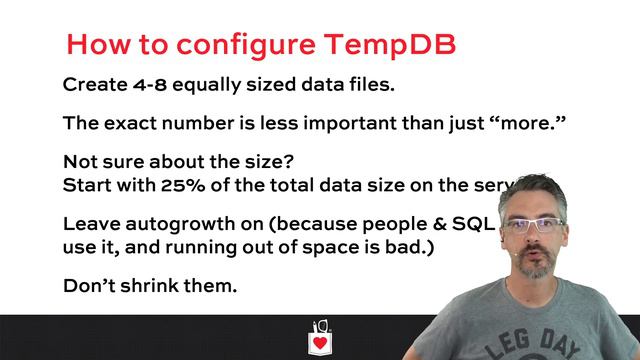 DBA Fundamentals Configuring TempDB