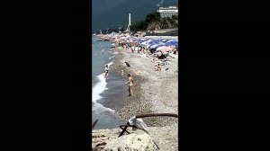 Абхазия Гагра  Пляж отеля ЕВРОПА