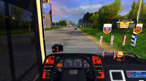 АВТОБУСНЫЙ РЕЙС В ETS 2! ВОДИТЕЛЬ АВТОБУСА МОСТРАНСАВТО