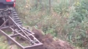 Японский минитрактор  Yanmar AC 18 с двухкорпусным плугом