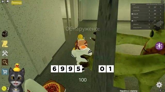 ЛОТКОВ БЕЖИТ от ШРЕКА в ЗАДНИХ КОМНАТАХ в РОБЛОКС! смотреть онлайн