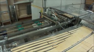 Резка вафельных блоков с ситемой конвейеров
