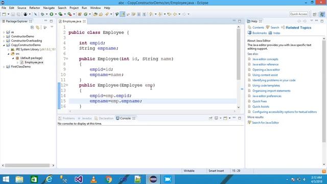 Copy constructor in Java Part-14 # How to write a copy constructor in Java