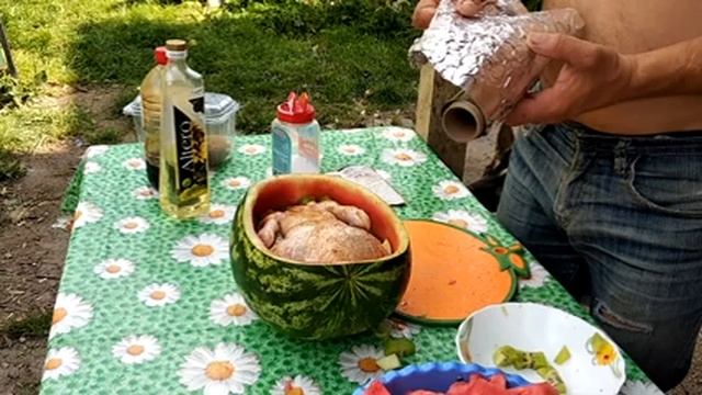 Курица в арбузе с импровизацией! смотреть онлайн