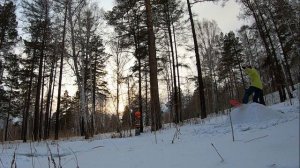 Downside Tailwhip on Snowboard. World First Russia.