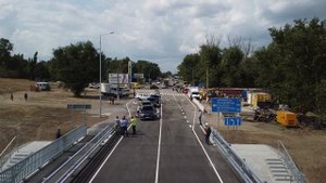 МОСТ ОТКРЫТ, ДВИЖЕНИЕ ЗАПУЩЕНО! Мост Таврийск Новая Каховка с высоты птичьего полета