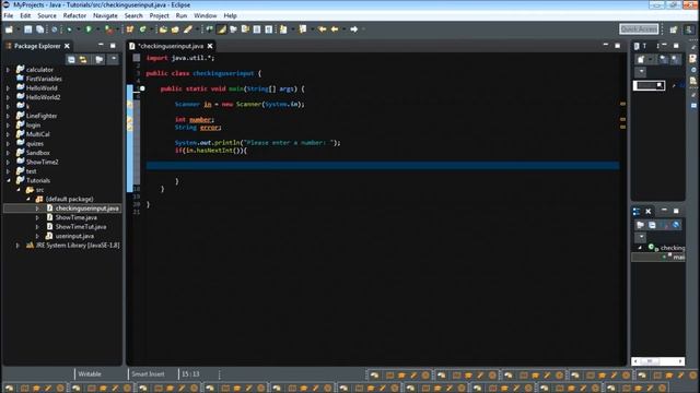 JAVA ECLIPSE | Validating user input смотреть онлайн