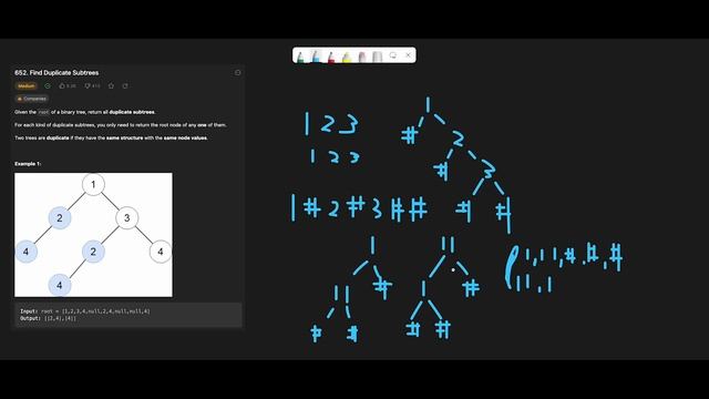 Find Duplicate Subtrees - LeetCode #652 with Python, JavaScript, Java and C++ смотреть онлайн